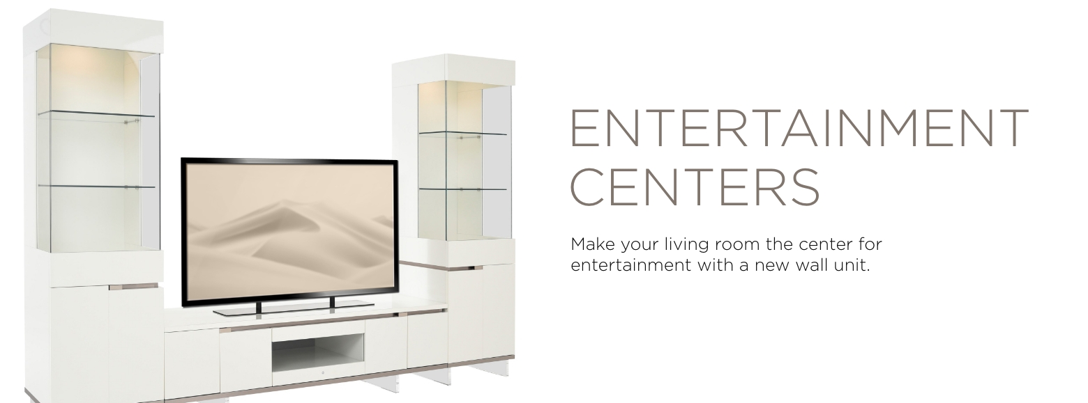 Wall Units. Make your living room the center for entertainment by exploring our attractive selection of wall units below.